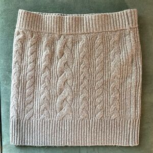 Cable Knit Brown Skirt